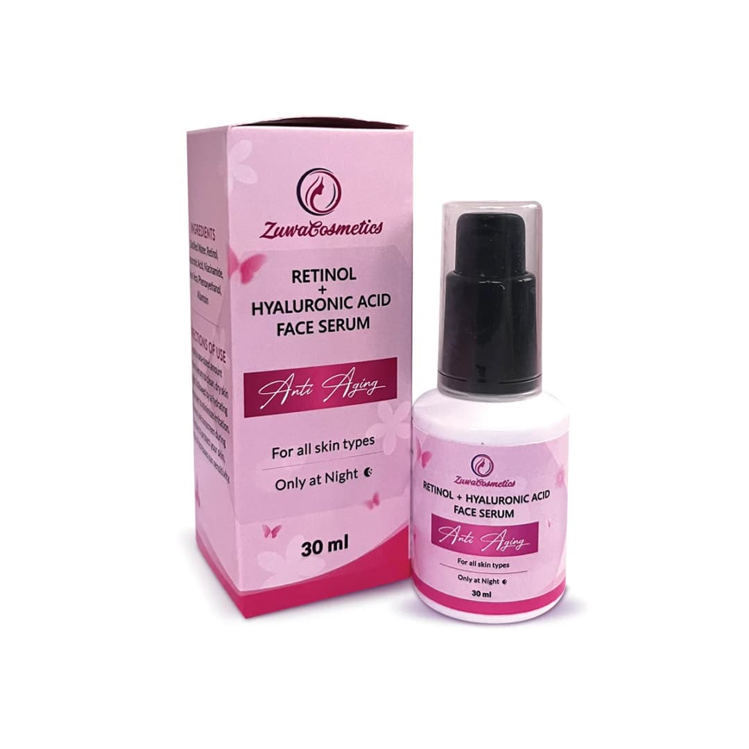 Retinol + Hyaluronic Acid Face Serum - 30ml - Zuwa Cosmetics